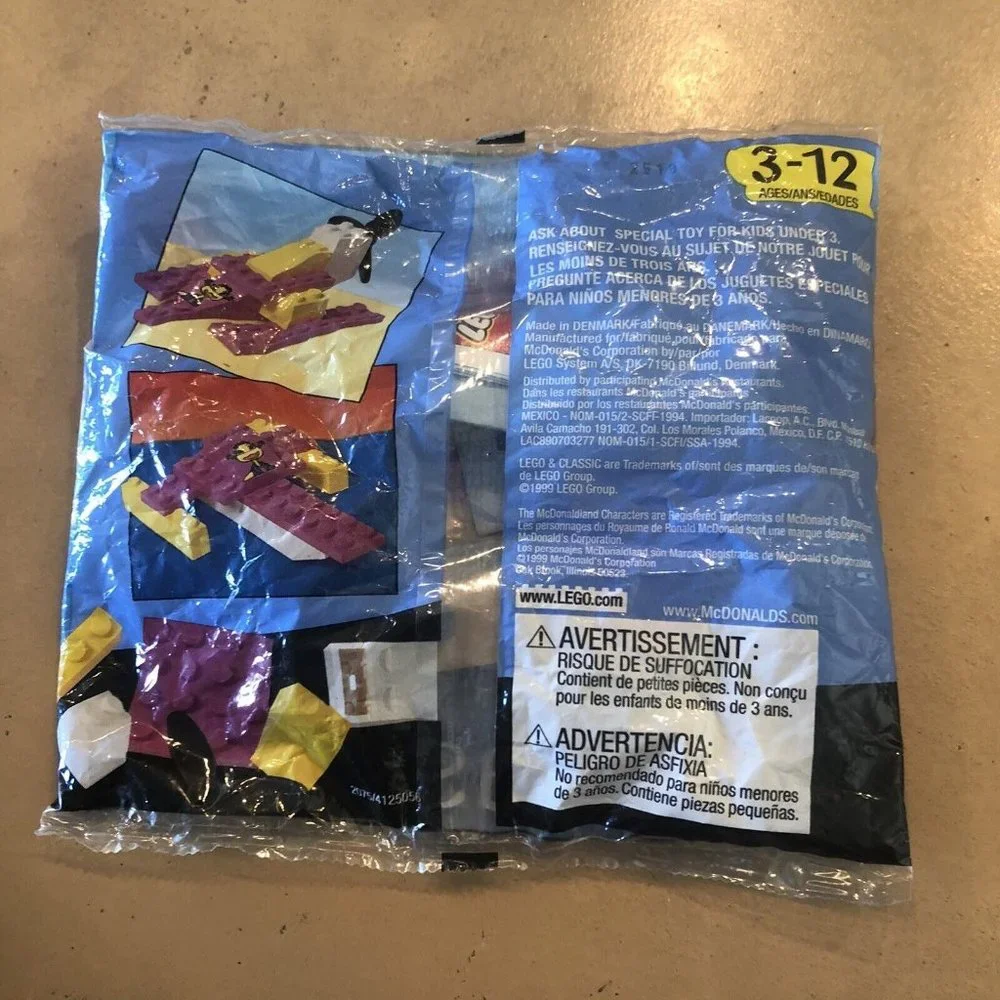 Vintage 1999 Mcdonalds Lego Classic Happy Meal Toy Birdie Eary Bird 14 Piece New